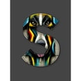 thumbnail image 1 of Letter S Stripe Dog Face Multicoloured Decorative Graffiti Mural Alphabet Initial Stencil Extra Large XL Wall Art Poster Print, 1 of 3