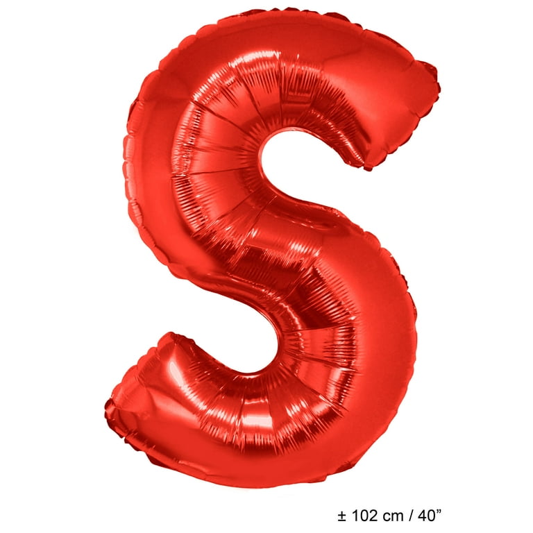 Red foil cheap letter balloons