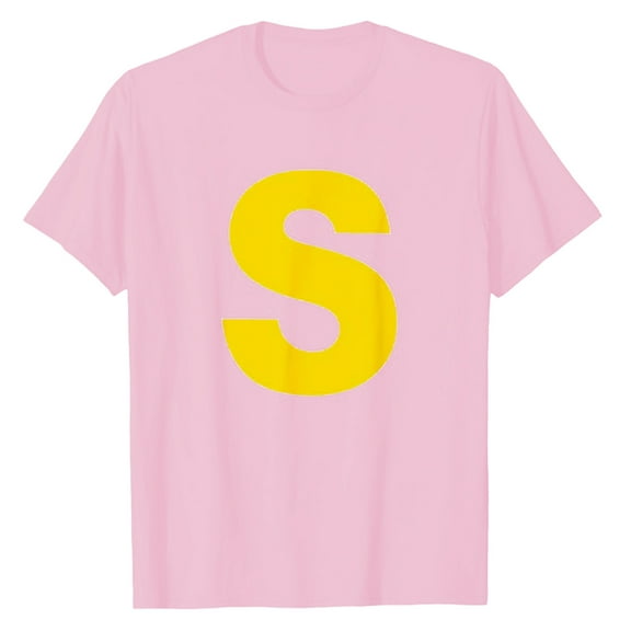 Letter S Yellow Group Carnival S T Shirt Blue Polyester Slim Fit Wicking Comfortable Suitable for Casual & Party Multiple Sizes