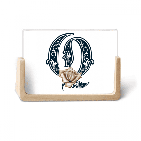 Letter Shaped Flowers Open Photo Wooden Photo Frame Tabletop Display