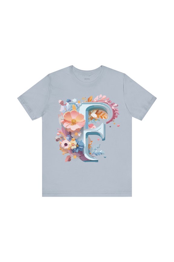 Letter F Unisex Graphic Tee Jersey Short Sleeve Vintage Inspired Art Design