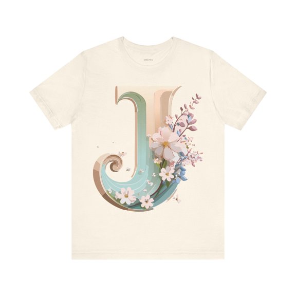 Letter J Graphic Tee Unisex Jersey Short Sleeve Vintage Inspired Art Design