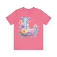 thumbnail image 1 of Letter L Graphic Tee Unisex Jersey Short Sleeve Vintage Art Design Original Artwork, 1 of 16
