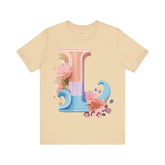 Letter L Unisex Graphic Tee Vintage Inspired Artwork For Everyday Style
