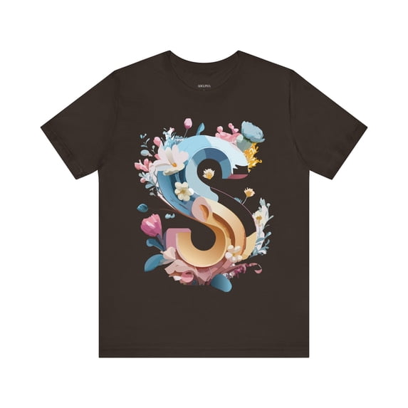 Letter S Graphic Tee Unisex Jersey Short Sleeve Vintage Inspired Artwork