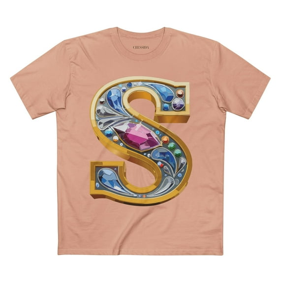 Letter Shirt, Shirt with Letters, Tee Shirt with Gold Letters
