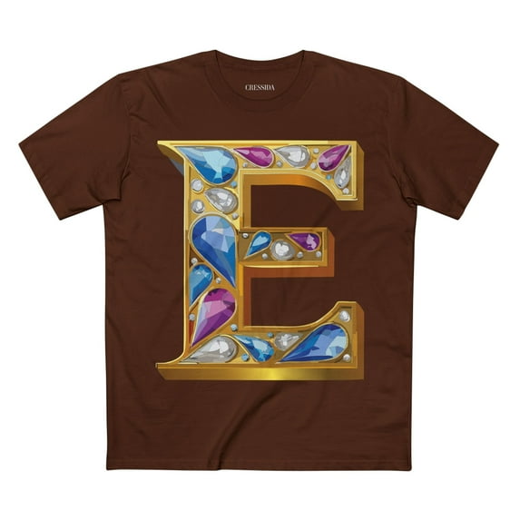 Letter Shirt, Shirt with Letters, Tee Shirt with Gold Letters