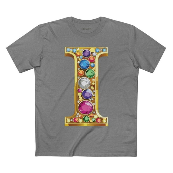 Letter Shirt, Shirt with Letters, Tee Shirt with Gold Letters