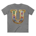 thumbnail image 1 of Letter Shirt, Shirt with Letters, Tee Shirt with Gold Letters, 1 of 18