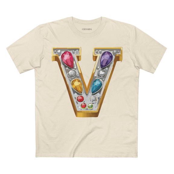 Letter Shirt, Shirt with Letters, Tee Shirt with Gold Letters