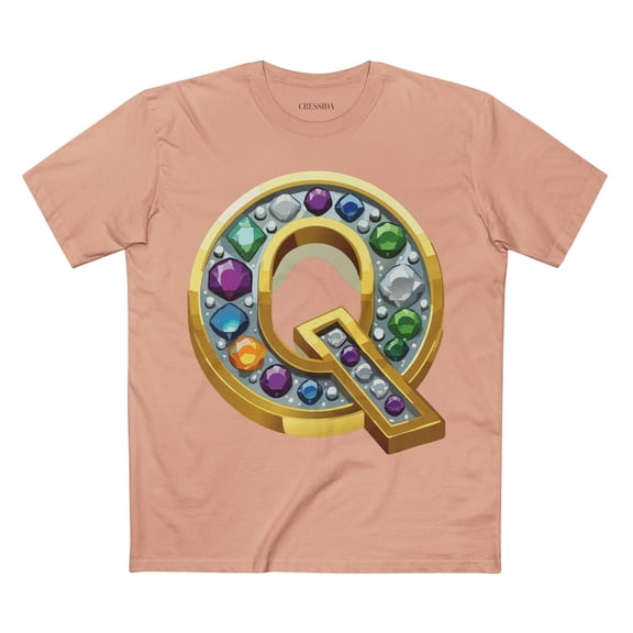 Letter Shirt, Shirt with Letters, Tee Shirt with Gold Letters