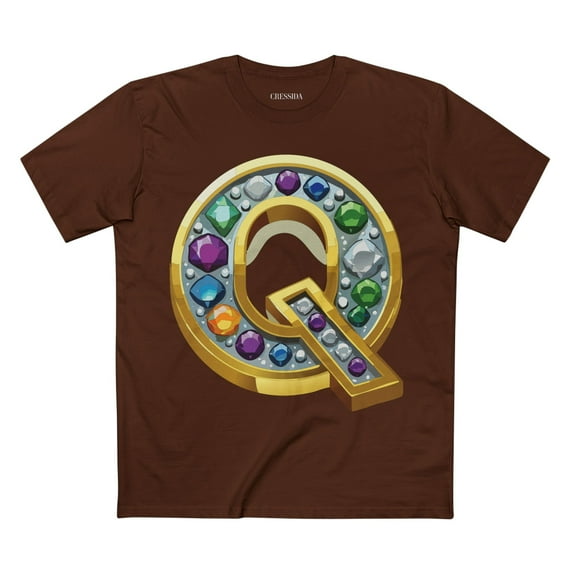 Letter Shirt, Shirt with Letters, Tee Shirt with Gold Letters