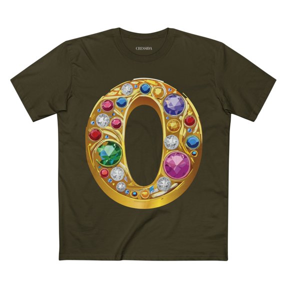 Letter Shirt, Shirt with Letters, Tee Shirt with Gold Letters