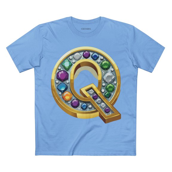 Letter Shirt, Shirt with Letters, Tee Shirt with Gold Letters