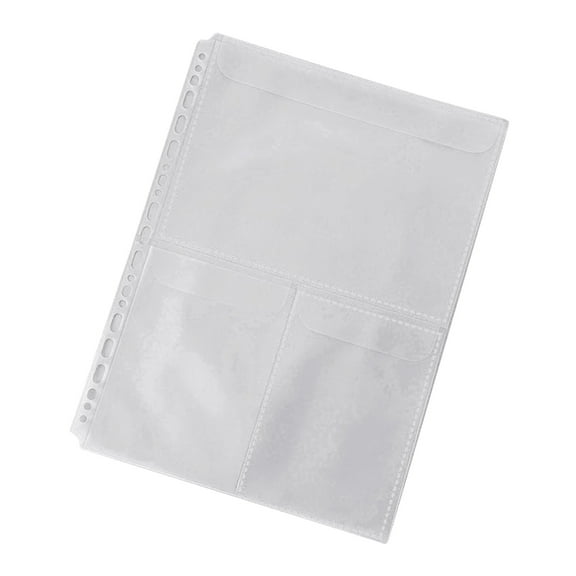 Letter Size 4 Rings Binder Expandable Binder Folder Document Organizers Clear Binder Sleeve Pre-Punched Binder Pocket