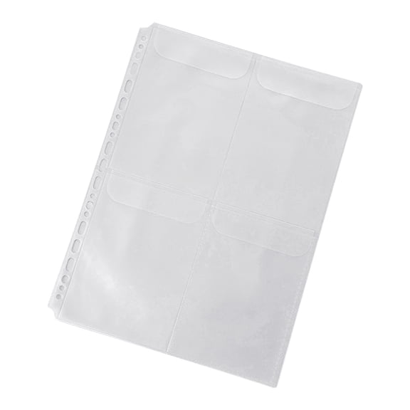 Refillable 4 Rings Binder Expanding Document Organizers Clear PVC Binder Pocket