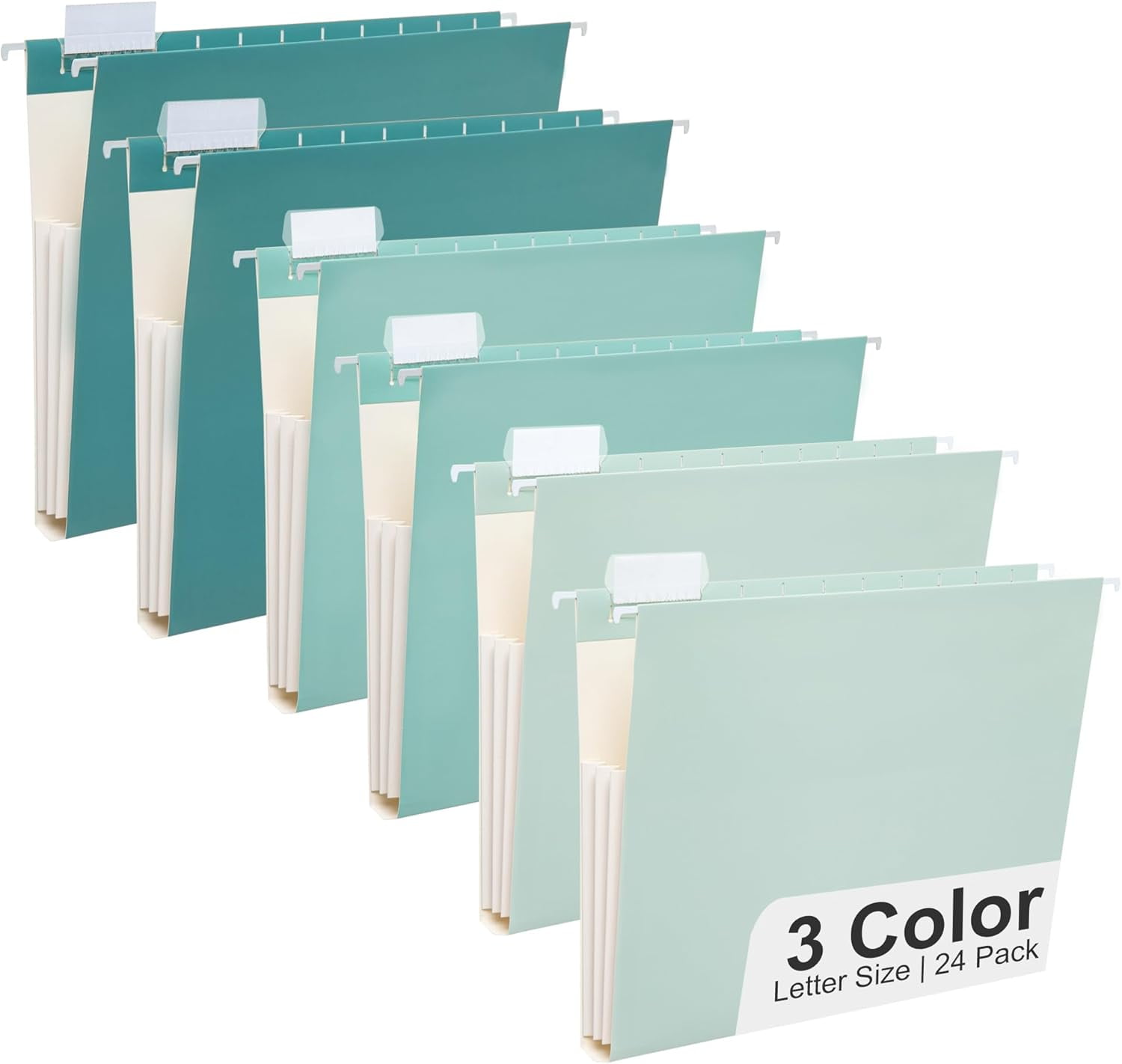 Letter Size - 6 Pack Extra Capacity Hanging File Folders Accordion ...