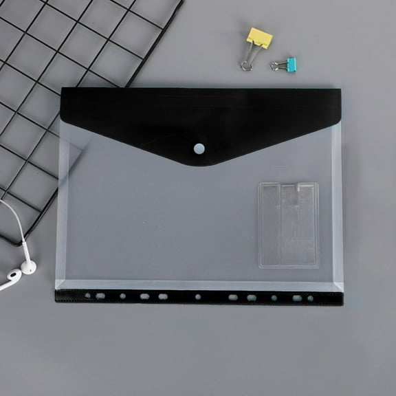 Letter Size Binder Pockets 11 Holes Binder Folders for Binder Loose Leaf Bags Office School Supplies Binder Pockets for 11 Binder A4 Size