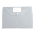 thumbnail image 1 of Letter Size Clear Plastic Document Envelopes with Label Pockets for Home Office School & Business Organization,Waterproof PP Material Snap Closure Transparent Visible Portable,Clear,9.3x12.8", 1 of 9