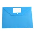 thumbnail image 1 of Letter Size Clear Plastic Document Envelopes with Label Pockets for Home Office School & Business Organization,Waterproof PP Material Snap Closure Transparent Visible Portable,Blue,9.3x12.8", 1 of 9