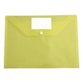 thumbnail image 1 of Letter Size Clear Plastic Document Envelopes with Label Pockets for Home Office School & Business Organization,Waterproof PP Material Snap Closure Transparent Visible Portable,Yellow,9.3x12.8", 1 of 9