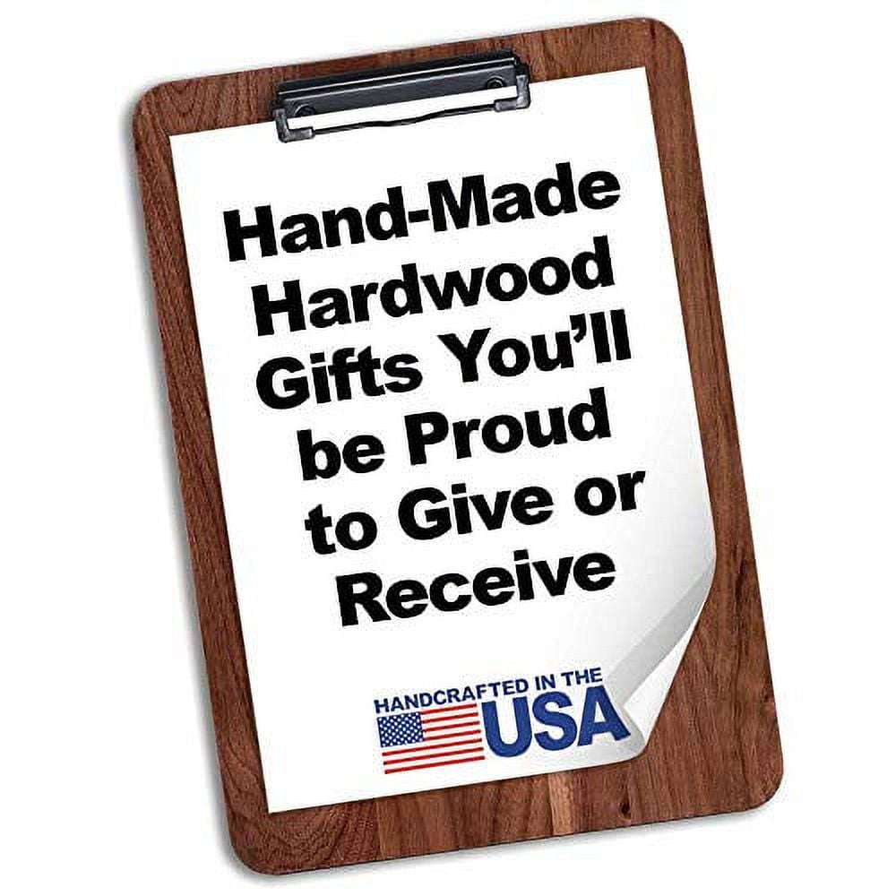 Letter Size Clipboard Solid Hardwood Walnut 9.5" x 13.5"