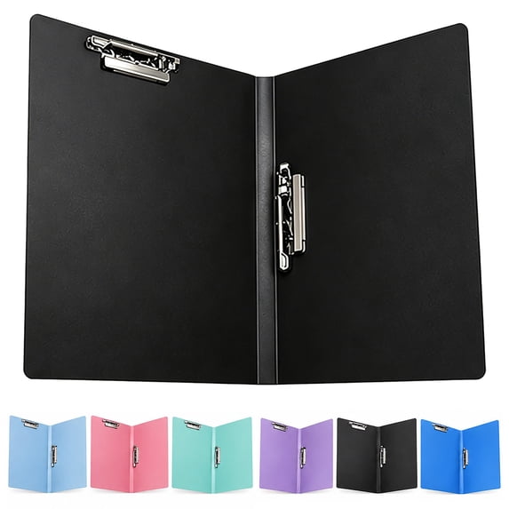 Letter Size Color-Coded Plastic Clip Folder, 12.4 × 9.25in Dual Metal ...