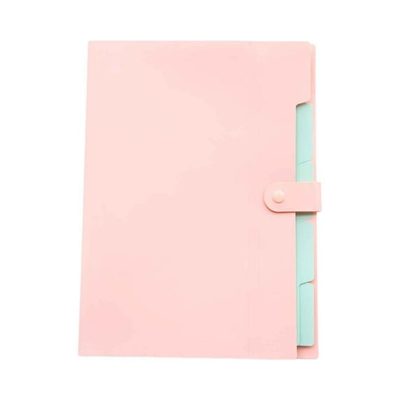 Letter Size Expanding File Folder, 5 Pocket Accordion Document Organizer, F Letter Size Expanding Folder Blue Accordion File Organizer