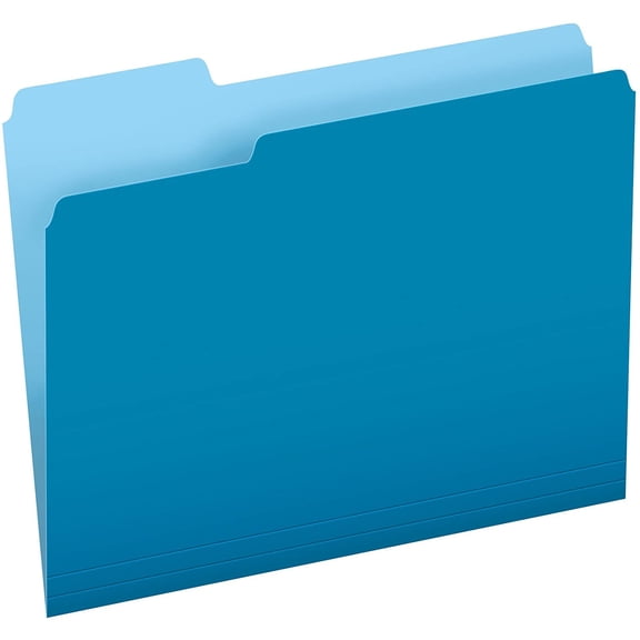 Letter Size File Folders Bundle - Blue 152 1/3 and Bright Green 152 1/3, 100 per Box