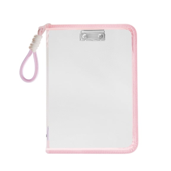 Letter Size Folder Clear PVC Document Organiser With Handle Zippered File Bag
