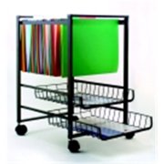 Letter Size Steel Mobile File Cart, 21.25 H x 15 W x 12.88 D in.