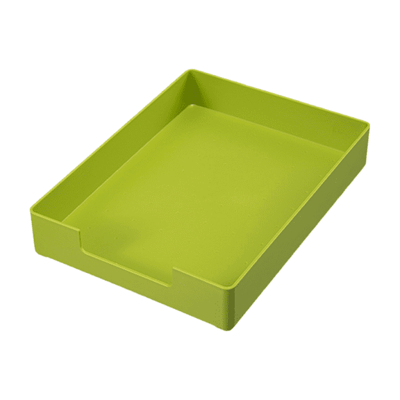 Letter-Size Tray, A4 Plastic Paper Holder File Organizer, Stackable Letter Tray for Office, School, Home Storage Green