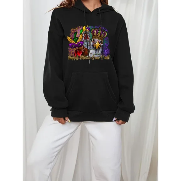 Letter Slogan Print 1 Side Hoodie S-5Xl Embodying Four Seasons Autumn Winter
