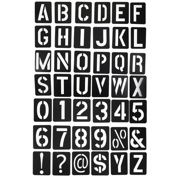 1 Set of Large Alphabet and Number Stencils for Signs and Letters