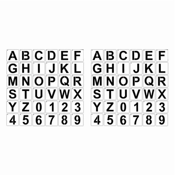 Letter Stencils for Painting on Wood 72 Pcs Letter and Number Stencils Reusable Font Templates for Home