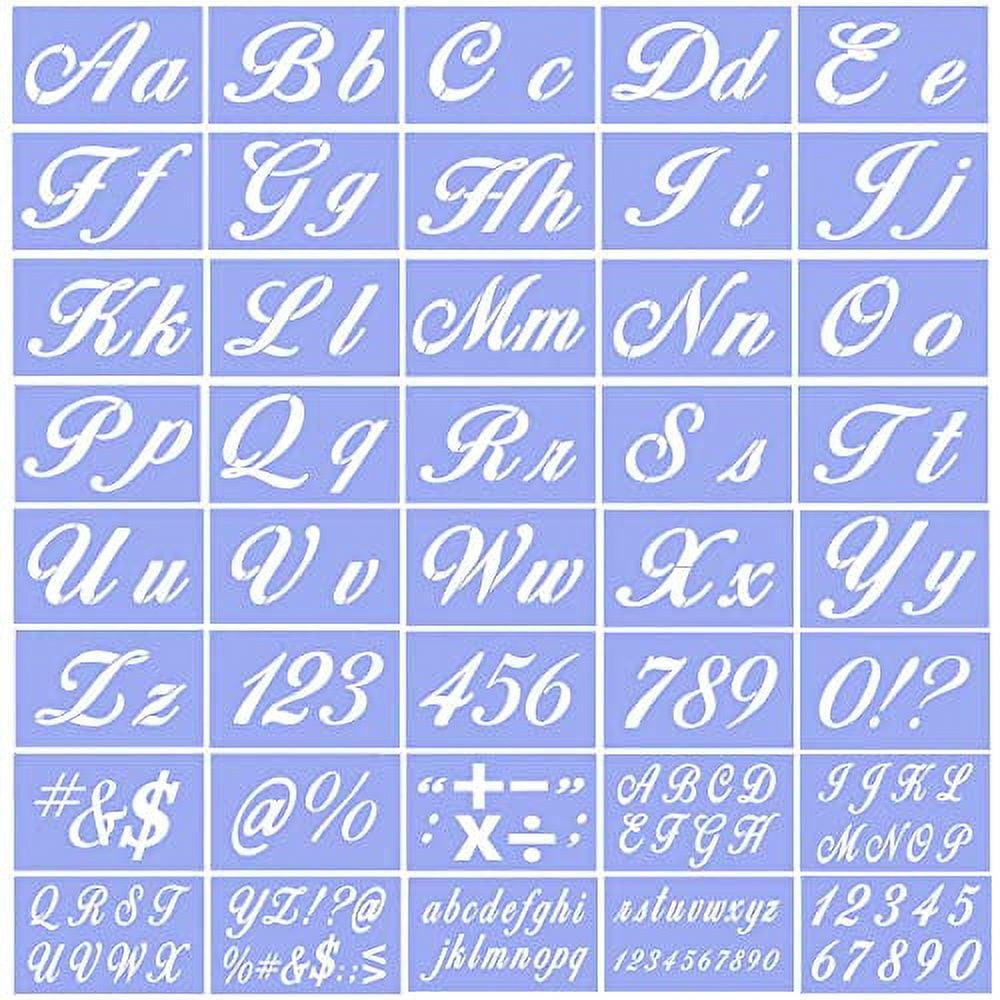 Calligraphy Font Number Stencil, Stencil Numbers