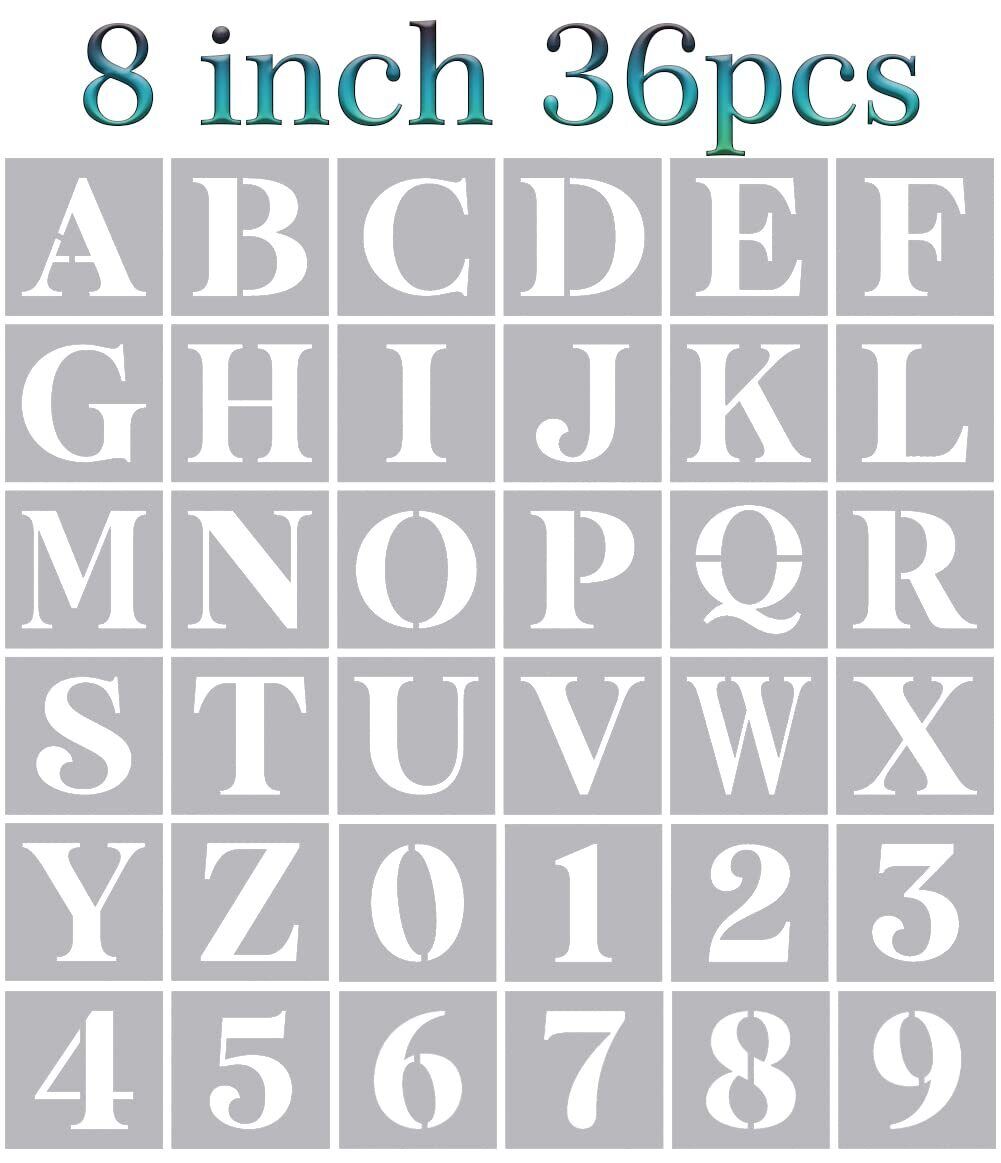 Letter Stencils For Painting On Wood 8Inch Alphabet Stencils Letters Letter Stencils For Painting On Wood 8Inch Alphabet Stencils Letters