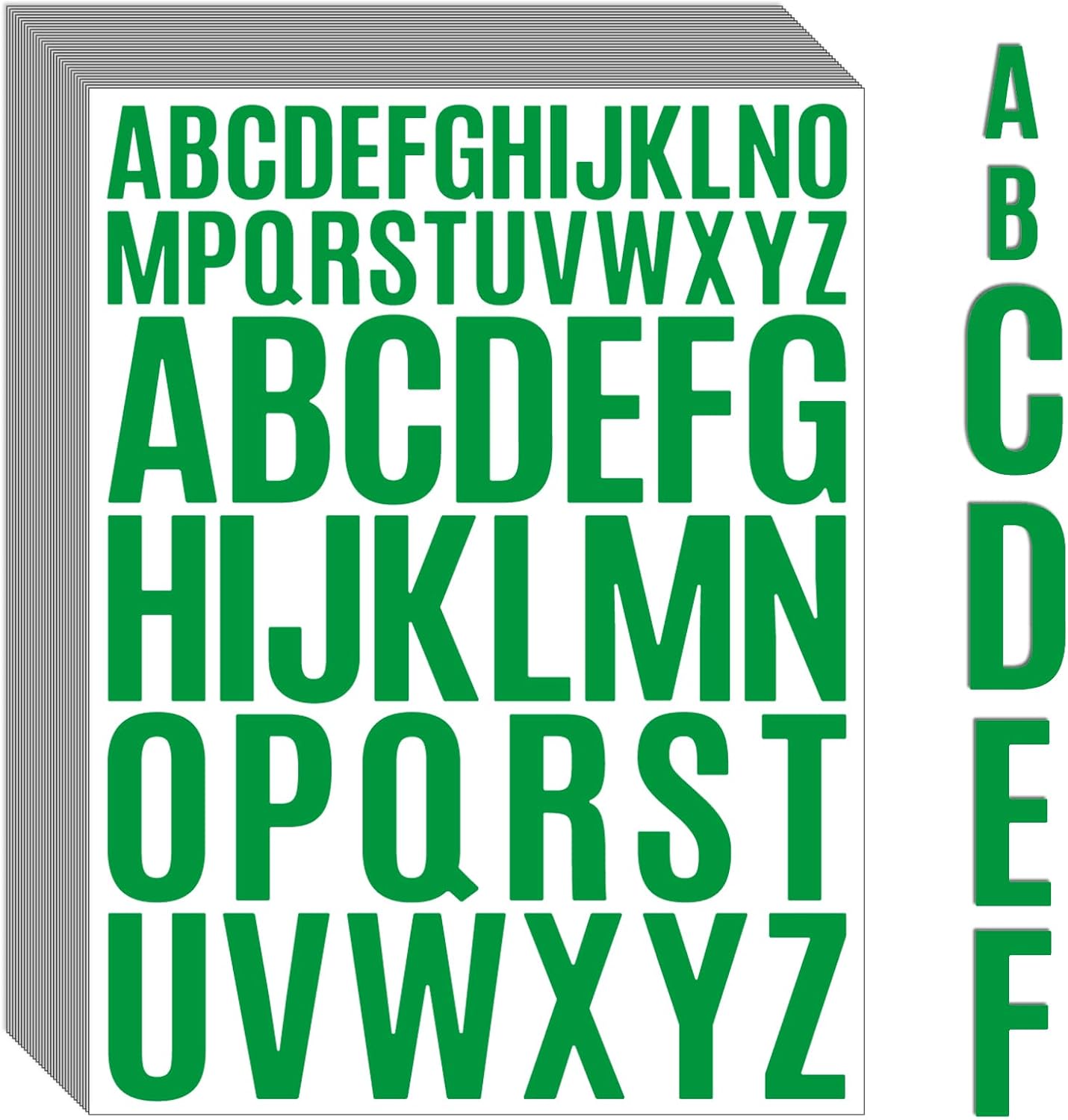Letter Stickers 1560 Pieces 30 Sheets Stick on Vinyl Letters Capital ...