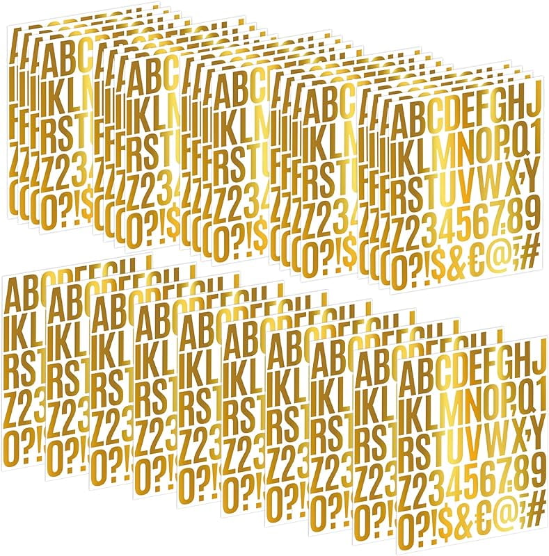Letter Stickers 30 Sheets 1500 PCS Large Alphabet Stickers 2 Inch Vinyl ...
