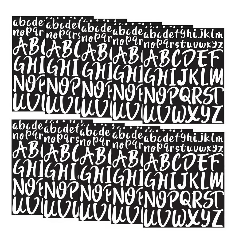 Letter Writing Sticker Letter Stickers, 520 Pieces 10 Sheets Vinyl Letters Stickers, 2 inch 1 ...