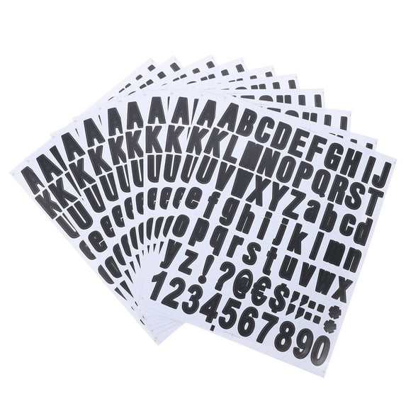 Letter Stickers Adhesive Scrapbooking Alphabet Letters Pvc Self-adhesive 10 Sheets