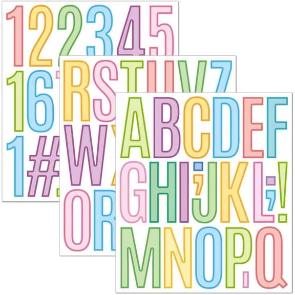 Letter Stickers Alphabet Letters Sticker 3 Inches Self Adhesive Big Alphabet Stickers Numbers Letters Labels DIY Crafts Art Making, Used for Cards,Party Decor