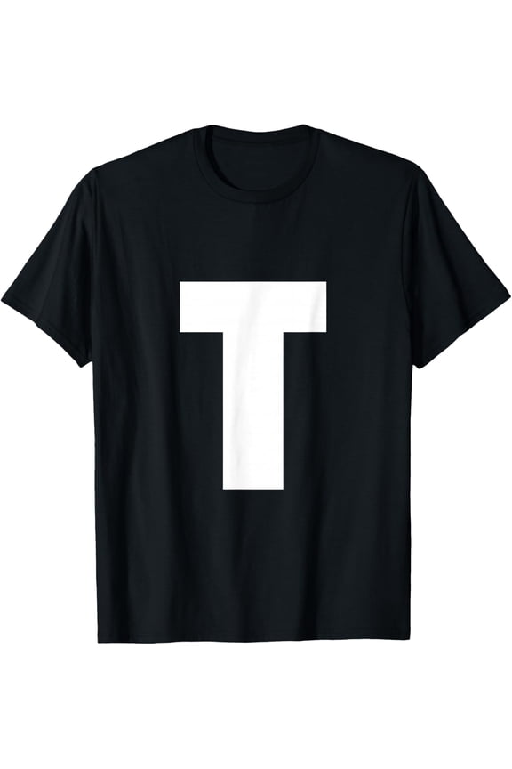 Letter T Capital Alphabet Monogram Initial T-Shirt