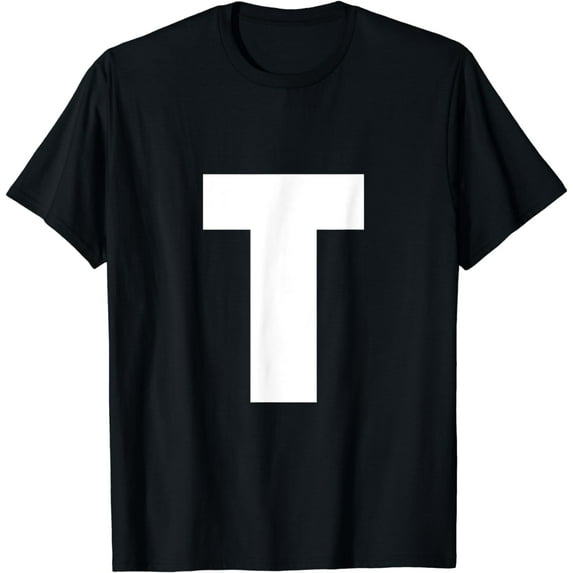 Letter T Capital Alphabet Monogram Initial T-Shirt