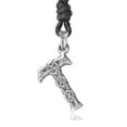 thumbnail image 1 of Letter T Celtic Knot Silver Pewter Charm Necklace Pendant Jewelry With Cotton Cord, 1 of 1
