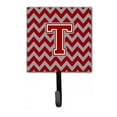 thumbnail image 1 of Letter T Chevron Maroon & White Leash or Key Holder, 6 x 1.25 x 4.25 in., 1 of 1