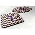 thumbnail image 1 of Letter T Chevron Purple and Gold Foam Coaster Set of 4, 1 of 3