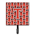 thumbnail image 1 of Letter T Football Scarlet and Grey Leash or Key Holder, 1 of 1