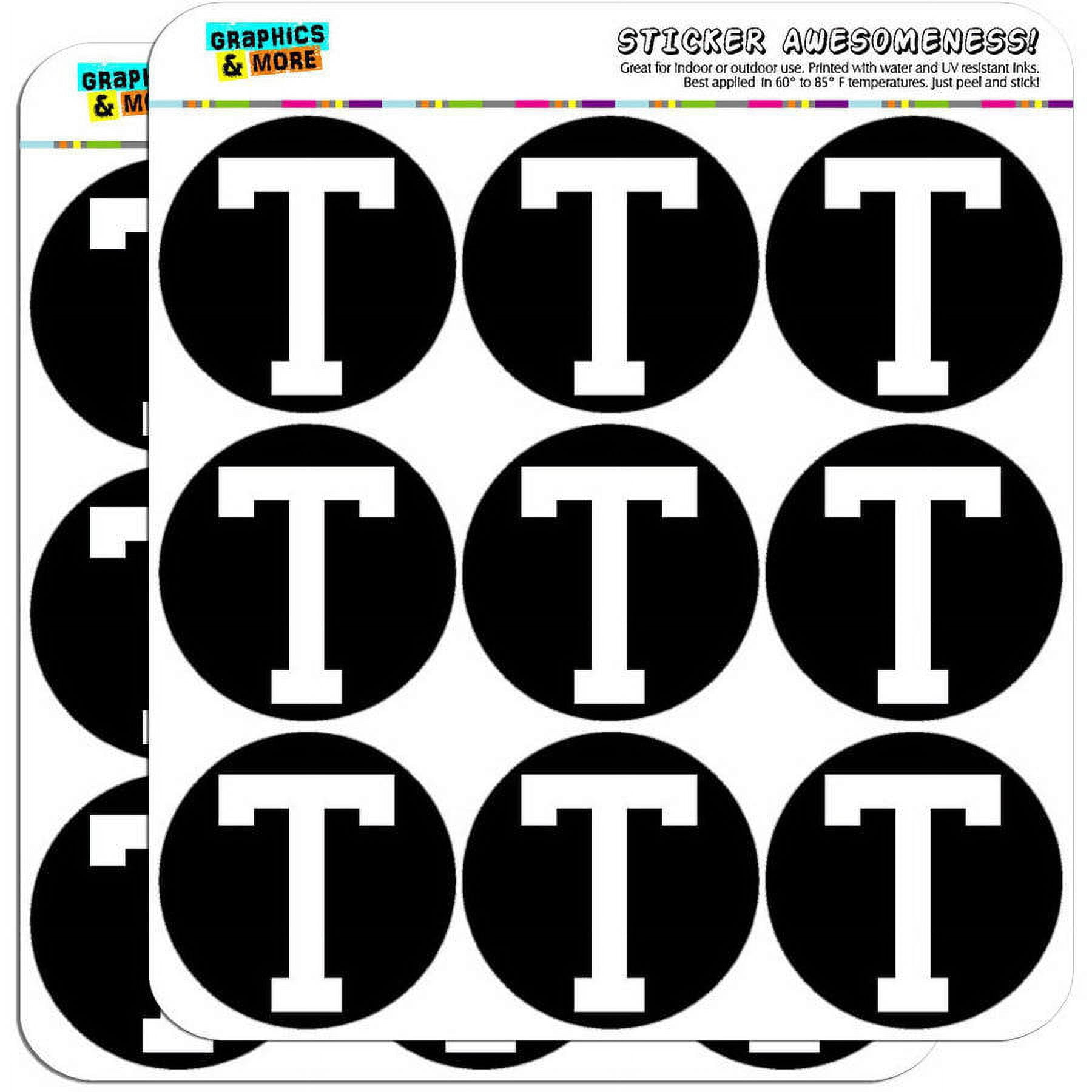 Letter T Initial Black White 18 2