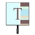 thumbnail image 1 of Letter T Initial Monogram - Blue Stripes Leash or Key Holder, 1 of 7